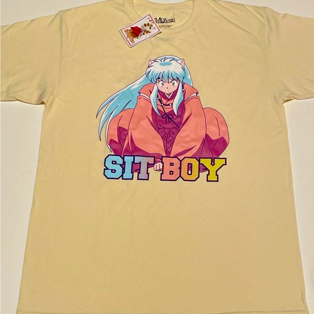 INUYASHA SIT BOY ANIME RUMIKO TAKAHASHI T SHIRT (BRAND NEW) One of the all time